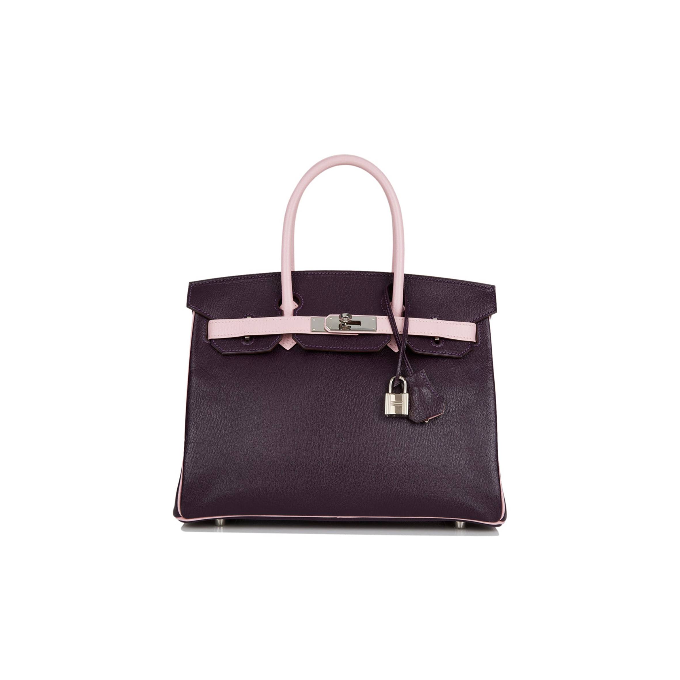H**me5 SPECIAL ORDER (HSS) BIRKIN 30 RAISIN AND ROSE SAKURA CHEVRE PALLADIUM HARDWARE ( 30cm*22*16cm) Master Quality